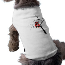Red Sugar Skull Owl in Tree Pet Clothing