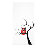 Red Sugar Skull Owl in Tree Photo Card