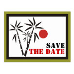 Red Sun Save The Date Postcards