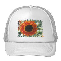 Red Sunflowers Baseball Hat
