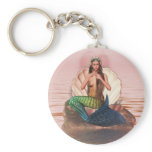 Red Sunset Mermaid Keychain