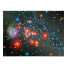 Red Super Giant Cluster Art Photo