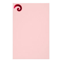 Red Swirl Custom Stationery