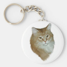 Red Tabby Maine Coon Key Chains