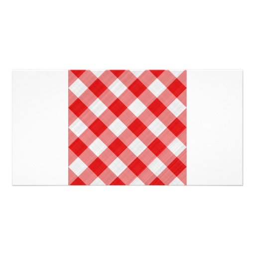 red table cloth photo greeting card