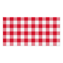 red table cloth picture card