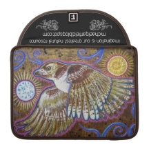 Red Tailed Hawk + Chrysanthemum Mandala MacBook Pro Sleeves