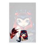"Red Tailed Mermaid" Stationery stationery