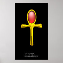 RED TALISMAN ,red yellow Posters