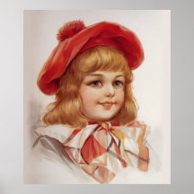 Red Tam Girl Print