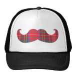 Red Tartan Moustache Hats