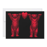Red Teddy Bears and Heart Invites