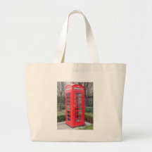 Red telephone box canvas bag