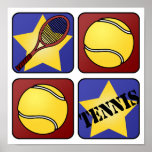 Red Tennis Print