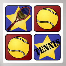 Red Tennis Print