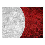 Red Textured Cutout Postcard