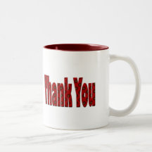 red Thank you Mug