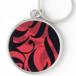 Red Tiger, red black design, template keychains