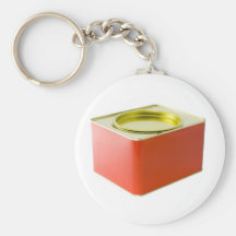 Red tin box key chains