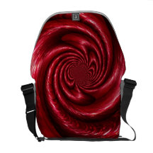 Red Tinsel Swirl Design Courier Bag