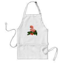 Red Tipped Pink Geraniums Aprons