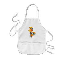 Red-Tipped Yellow Carnations Apron