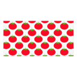Red Tomato Pattern. Photo Greeting Card