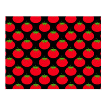 Red Tomato Pattern. Postcard