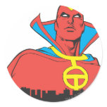 Red Tornado Behind Cityscape stickers