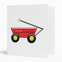 Red Toy Wagon Vinyl Binders