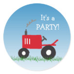 Red Tractor Invitation Envelope Seal stickers