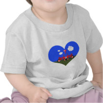 Red Tractor Valentine's Day T-shirt