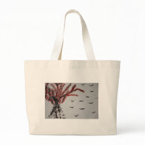 Red Tree and Birds bags