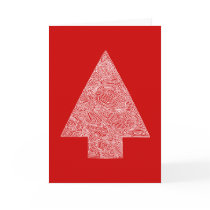 Red Tree Christmas Card