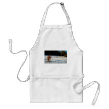 Red Tree in Snow Aprons