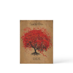 Red Tree Wedding Save The Date postcards
