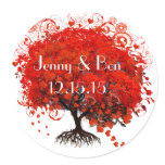 Red Tree Wedding Sticker