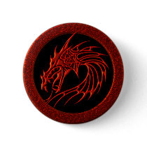RED TRIBAL DRAGON BUTTONS