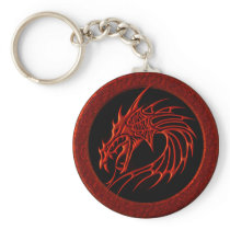RED TRIBAL DRAGON KEYCHAIN