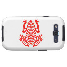 Red Tribal Frog Silhouette Galaxy S3 Covers