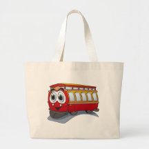 Red Trolley Cartoon Bags