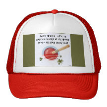 Red Trucker Hat with Obama Happens Logo