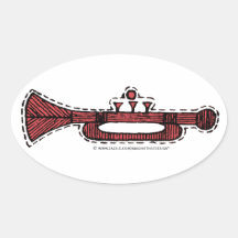 Red Trumpet Stickers