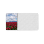 Red Tulip Field Labels
