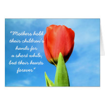 Red Tulip Mother's Day Card