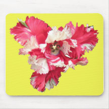 red tulip mouse pad