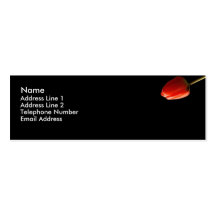 Red Tulip Profile Card Business Card Template
