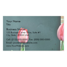 Red Tulips against dark background Business Card