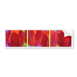 Red Tulips Flowers Art Painting - Multi bumper stickers