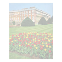 Red Tulips in Hampton Court, London, England flowe Letterhead